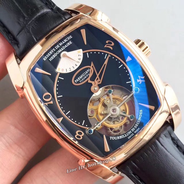 Parmigiani Fleurier表 帕玛强尼陀飞轮机芯真齿轮男士腕表 gjs1627